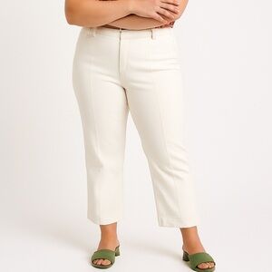 Pilcro Anthropologie White Crop Jeans | Size 34 | Straight Leg | Clean Minimal